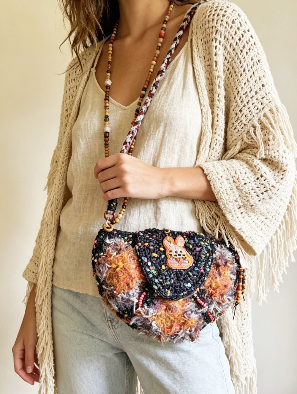 Handmade Crossbody Bag,Boho Tote, Bohemian Shoulder Bag